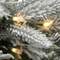 National Tree Company Pre-Lit Artificial Christmas Teardrop, Green, Colonial Fir, White Lights, with Pine Cones, Flowers, Frosted Branches,32 Inches -Outlet Xmas Decor Tree Store GUEST 3c65f34f 5596 4425 acb7 96a6f776ec2e