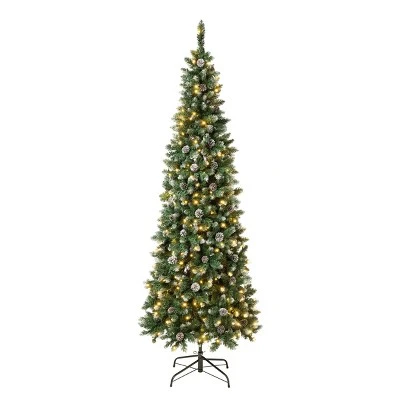 National Tree Company First Traditions Pre-Lit LED Slim Snowy Oakley Hills Artificial Christmas Tree Warm White Lights 6 National Tree Company First Traditions Pre-Lit LED Slim Snowy Oakley Hills Artificial Christmas Tree Warm White Lights - Image 4