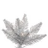 Vickerman Silver Tinsel Fir Artificial Christmas Tree