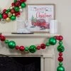 Northlight 6' Red and Green 3-Finish Shatterproof Ball Christmas Garland