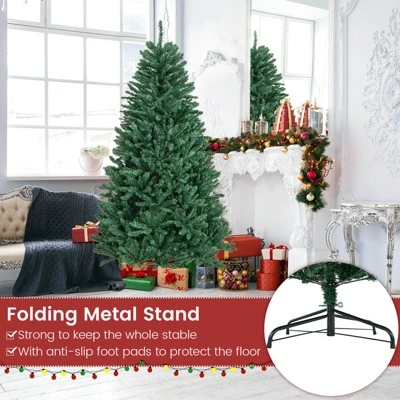 Costway 6ft Hinged Artificial Christmas Tree Unlit Douglas Full Fir Tree w/ 1355 Tips 10 Costway 6ft Hinged Artificial Christmas Tree Unlit Douglas Full Fir Tree w/ 1355 Tips - Image 8