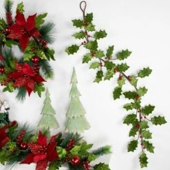 Northlight 43" Glittered Holly with Berry Christmas Garland -Outlet Xmas Decor Tree Store GUEST 3dbc2abc 388e 4d04 ae48 3569fca1ed9f