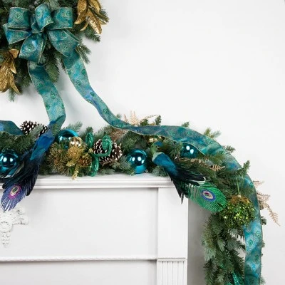 Northlight 9' x 14" Blue Spruce Artificial Christmas Garland, Unlit 5 Northlight 9' x 14" Blue Spruce Artificial Christmas Garland, Unlit - Image 3