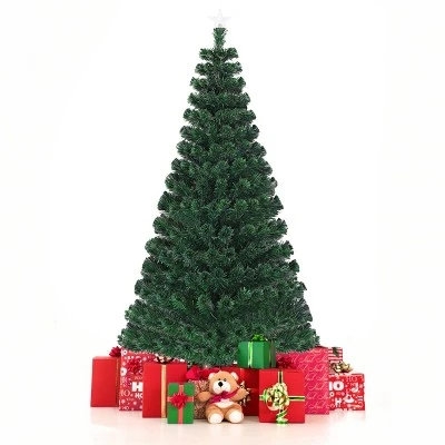 Costway Pre-Lit Fiber Optic Artificial Christmas Tree 280 Lights 7FT 9 Costway Pre-Lit Fiber Optic Artificial Christmas Tree 280 Lights 7FT - Image 7