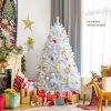 Costway 6ft White Iridescent Tinsel Artificial Christmas Tree w/ 792 Branch Tips -Outlet Xmas Decor Tree Store GUEST 407c36b7 9725 4f2d 8ad4 2883791c779d