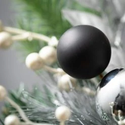 6'L Sullivans Black Ball Pine Garland, Multicolored Christmas Garland