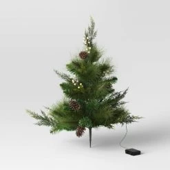 30" Pre-lit LED Battery Operated Mixed Pine Christmas Artificial Pot Filler Warm White Lights - Wondershop™ -Outlet Xmas Decor Tree Store GUEST 41f2ecd6 0d7c 45c3 9b85 a7a31e7db2c2