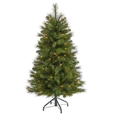 Nearly Natural 4’ West Virginia Mountain Pine Prelit Artificial Christmas Tree 3 Nearly Natural 4’ West Virginia Mountain Pine Prelit Artificial Christmas Tree