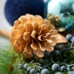 Sullivans Artificial Ornamental Blue Pine Garland Multicolor 72"H