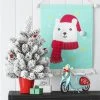 18" Flocked Potted Artificial Mini Christmas Tree with Pom Poms Red/White - Wondershop™ -Outlet Xmas Decor Tree Store GUEST 43a480aa a254 4045 b3fd 6b7a37997140