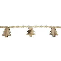 Northlight 6' x 3" Christmas Trees and Beads Wooden Garland -Outlet Xmas Decor Tree Store GUEST 445a09ea e1fe 46c9 b98d 379a910f4daf