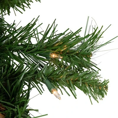 Northlight 30" Prelit Red Pine Artificial Christmas Teardrop Swag - Clear Lights 8 Northlight 30" Prelit Red Pine Artificial Christmas Teardrop Swag - Clear Lights - Image 6