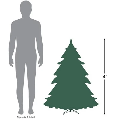 Northlight 4' Pre-Lit Noble Fir Artificial Christmas Tree, Clear Lights 4 Northlight 4' Pre-Lit Noble Fir Artificial Christmas Tree, Clear Lights - Image 2