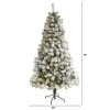 6ft Nearly Natural Pre-Lit LED Flocked West Virginia Fir Artificial Christmas Tree Clear Lights 2 6ft Nearly Natural Pre-Lit LED Flocked West Virginia Fir Artificial Christmas Tree Clear Lights -Outlet Xmas Decor Tree Store GUEST 45fac8f7 9e78 4c17 aa30 6a1609882b2c