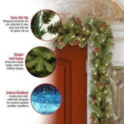National Tree Company Pre-Lit 9 ft. Crestwood(R) Spruce Garland with Clear Lights -Outlet Xmas Decor Tree Store GUEST 46127427 1078 4d92 9a63 485d2a56a71d