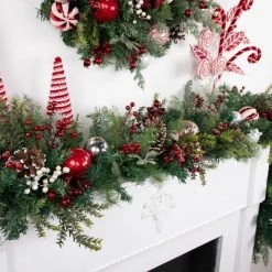 Northlight 7' Green, Red and White Peppermint Decorated Artificial Christmas Garland -Outlet Xmas Decor Tree Store GUEST 46271476 117b 4f82 a4a9 f7daac6f8bd8