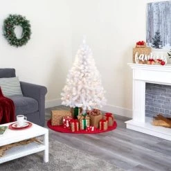 4ft Nearly Natural Pre-Lit LED White Artificial Christmas Tree Clear Lights -Outlet Xmas Decor Tree Store GUEST 462b377b 00af 425c 82f8 06aded60e7cc