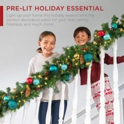 Best Choice Products 9ft Pre-Lit Pre-Decorated Garland w/ PVC Branch Tips, 50 Lights, Pine Cones, Berries 14 Best Choice Products 9ft Pre-Lit Pre-Decorated Garland w/ PVC Branch Tips, 50 Lights, Pine Cones, Berries -Outlet Xmas Decor Tree Store GUEST 46b165c7 67f0 486e 83c4 68e498c0efb7