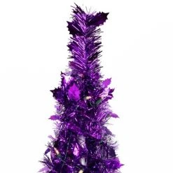 Northlight 6' Pre-Lit Purple Tinsel Pop-Up Artificial Christmas Tree, Clear Lights -Outlet Xmas Decor Tree Store GUEST 47697d3d b8df 474f a7f8 b77a905eb88d