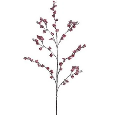Allstate Floral 40"Bright Red Glittered Iced Holly Berries Artificial Christmas Spray 3 Allstate Floral 40"Bright Red Glittered Iced Holly Berries Artificial Christmas Spray