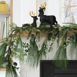 6' Pine and Eucalyptus Artificial Christmas Garland Green - Wondershop™