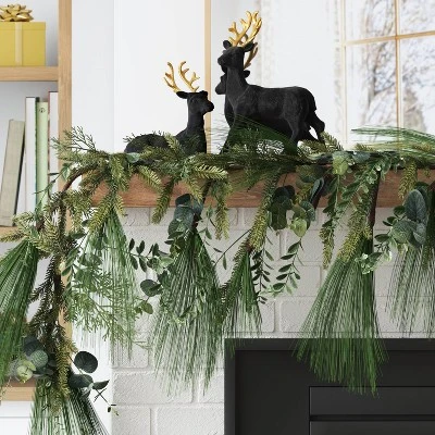 6' Pine and Eucalyptus Artificial Christmas Garland Green - Wondershop™ 3 6' Pine and Eucalyptus Artificial Christmas Garland Green - Wondershop™