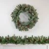 Northlight 9' x 12 Pre-Lit Snowy Waterloo Pine Artificial Christmas Garland - Clear Lights