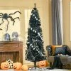 HOMCOM Artificial Christmas Tree with Stand, Xmas Pencil Tree with Halloween Style, Holiday Home Indoor Decoration for Party, Black 1 HOMCOM Artificial Christmas Tree with Stand, Xmas Pencil Tree with Halloween Style, Holiday Home Indoor Decoration for Party, Black -Outlet Xmas Decor Tree Store GUEST 48568fc3 cef7 49c2 950c 322eec56d987