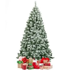 Costway 6FT Snow Flocked Artificial Christmas Tree Hinged w/928 Tips and Foldable Base -Outlet Xmas Decor Tree Store GUEST 488b72f5 9d5e 433c 9997 14d8547ace33