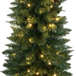 HOMCOM 6ft Tall Pre-Lit Slim Noble Fir Artificial Christmas Tree with Realistic Branches, 200 Warm White LED Lights and 390 Tips 14 HOMCOM 6ft Tall Pre-Lit Slim Noble Fir Artificial Christmas Tree with Realistic Branches, 200 Warm White LED Lights and 390 Tips -Outlet Xmas Decor Tree Store GUEST 48b6aea4 3a69 4740 9055 31d254f6d96f