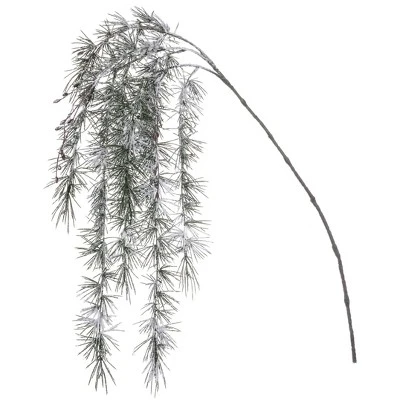 Sullivans Artificial Weeping Pine and Snow Spray 22.5"H White 3 Sullivans Artificial Weeping Pine and Snow Spray 22.5"H White