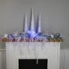 Northlight 6' x 6" Pre-Lit White Christmas Garland with Red Jingle Bells, Multi-Color Lights