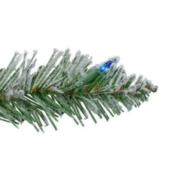 Northlight 9' x 10" Pre-Lit Flocked Pine Artificial Christmas Garland - Multi Color Lights