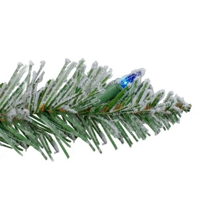 Northlight 9' x 10" Pre-Lit Flocked Pine Artificial Christmas Garland - Multi Color Lights 3 Northlight 9' x 10" Pre-Lit Flocked Pine Artificial Christmas Garland - Multi Color Lights