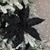 Northlight 26" Black Glittered Poinsettia Christmas Stem Spray -Outlet Xmas Decor Tree Store GUEST 4b374760 44ea 4a8b 8237 44be2320c96d