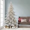 Puleo 7' Pre-Lit LED Flocked Full Utah Fir Artificial Christmas Tree Color Select Lights -Outlet Xmas Decor Tree Store GUEST 4c353f1d cc57 4743 9a44 508dc650bdcf
