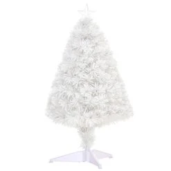HOMCOM Tall Pre-Lit Douglas Fir Tabletop Artificial Christmas Tree with Realistic Branches, Fiber Optic LED Lights and Tips -Outlet Xmas Decor Tree Store GUEST 4cfa6db5 cdc0 454f 8d56 abd6307a2f45