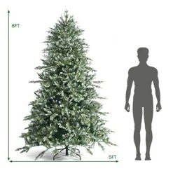 Costway 8ft Hinged Artificial Christmas Spruce Tree w/ 1658 Mixed PE & PVC Tips -Outlet Xmas Decor Tree Store GUEST 4f59b3bf 8fd5 4105 95e6 c455bc0034b9