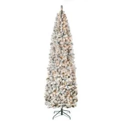 National Tree Company First Traditions Pre-Lit Pencil Slim Flocked Acacia Hinged Artificial Christmas Tree Clear Lights 15 National Tree Company First Traditions Pre-Lit Pencil Slim Flocked Acacia Hinged Artificial Christmas Tree Clear Lights -Outlet Xmas Decor Tree Store GUEST 4f66e906 c5f3 4ada ac3c e1bd1f45a305