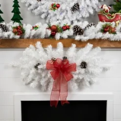 Northlight 32" Unlit Snow White Artificial Christmas Door Swag 8 Northlight 32" Unlit Snow White Artificial Christmas Door Swag -Outlet Xmas Decor Tree Store GUEST 4ffa177c 6e2c 411d 8483 65b4bcb132d3