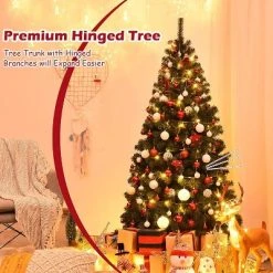 Tangkula Artificial Christmas Tree PVC Hinged Spruce Xmas Tree with Branch Tips -Outlet Xmas Decor Tree Store GUEST 5016310b 150e 4a4d b780 2a7f62b34348