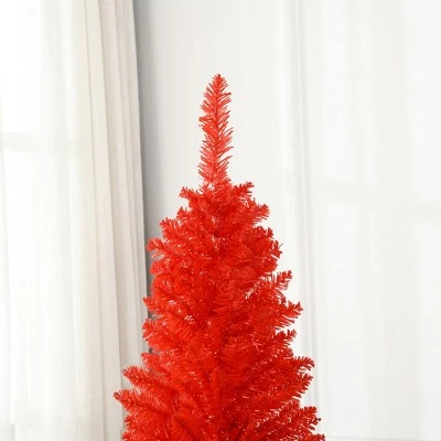HOMCOM 70.75" Artificial Pencil Christmas Tree, Slim Xmas Tree with 390 Realistic Branch Tips and Plastic Stand 7 HOMCOM 70.75" Artificial Pencil Christmas Tree, Slim Xmas Tree with 390 Realistic Branch Tips and Plastic Stand - Image 5