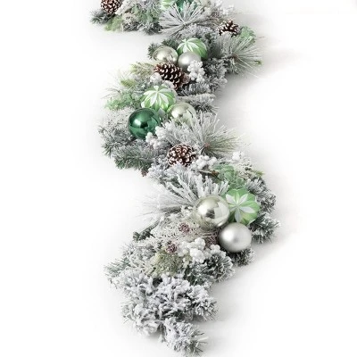 Sullivans 6' Pine & Ornament Artificial Garland 72"L Gren 6 Sullivans 6' Pine & Ornament Artificial Garland 72"L Gren - Image 4