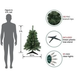 Northlight 3' Prelit Artificial Christmas Tree Traditional Noble Fir - Clear Lights
