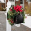 Haute Decor Haute Décor 30" Battery Operated Pre-Lit LED Mixed Greenery Christmas Artificial Mailbox Swag Green with White Lights -Outlet Xmas Decor Tree Store GUEST 52a2bd40 768a 4424 88d8 b68bf7718aea