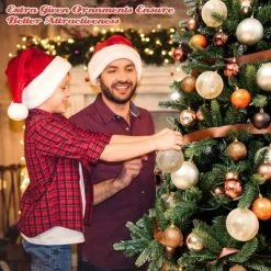 Costway 7.5FT Pre-Lit Artificial Christmas Tree 1242 Tips w/100 Ornaments and 250 Lights -Outlet Xmas Decor Tree Store GUEST 52c2a3a5 008c 4c4e 9ebd dff259ff6913