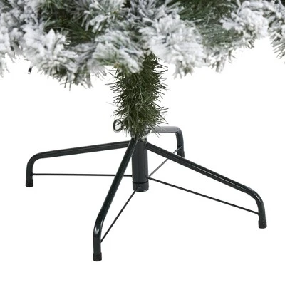 6ft Nearly Natural Pre-Lit LED Flocked West Virginia Fir Artificial Christmas Tree Clear Lights 5 6ft Nearly Natural Pre-Lit LED Flocked West Virginia Fir Artificial Christmas Tree Clear Lights - Image 3