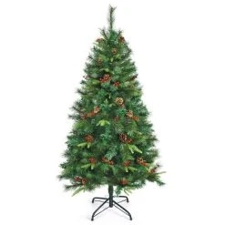 Tangkula Pre-lit Hinged Artificial Pencil Fir Christmas Tree with LED Lights -Outlet Xmas Decor Tree Store GUEST 5308b22f 1057 42fd 8597 95d0d67a733b