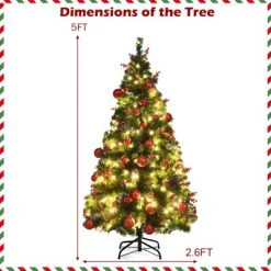 Tangkula Pre-lit Artificial Christmas Tree Includes LED Lights & Branch Tips -Outlet Xmas Decor Tree Store GUEST 532d93c3 ceea 4f48 8d11 80ec8a4f688a