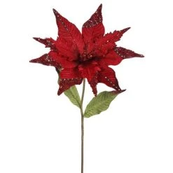Vickerman 26", 12" Flower Velvet Poinsettia Aritificial Christmas Pick -Outlet Xmas Decor Tree Store GUEST 53484535 c126 4190 80e8 0379cb9ef397
